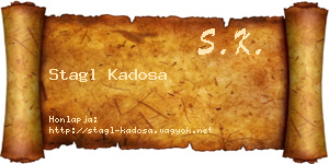 Stagl Kadosa névjegykártya